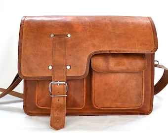 Leather bag, college bag, business bag, large leather bag, messenger bag, briefcase, laptop bag, teacher bag, handmade