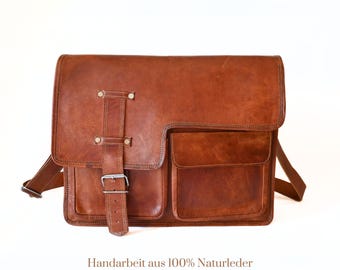 Leather laptop bag | Men's leather briefcase | Leather business bag | Large leather bag | Leather messenger bag for teachers | Leather teacher's bag