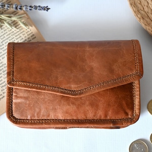 Damen Geldbeutel "Jana", Portemonnaie, Leder Beutel, Brieftasche, Clutch, Handarbeit, Geschenkidee