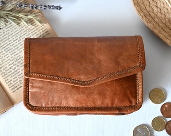 Damen Geldbeutel "Jana", Portemonnaie, Leder Beutel, Brieftasche, Clutch, Handarbeit, Geschenkidee