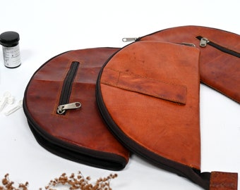 Diabetes bag, case for diabetics, leather belt bag, organizer, leather bag, handmade, vintage