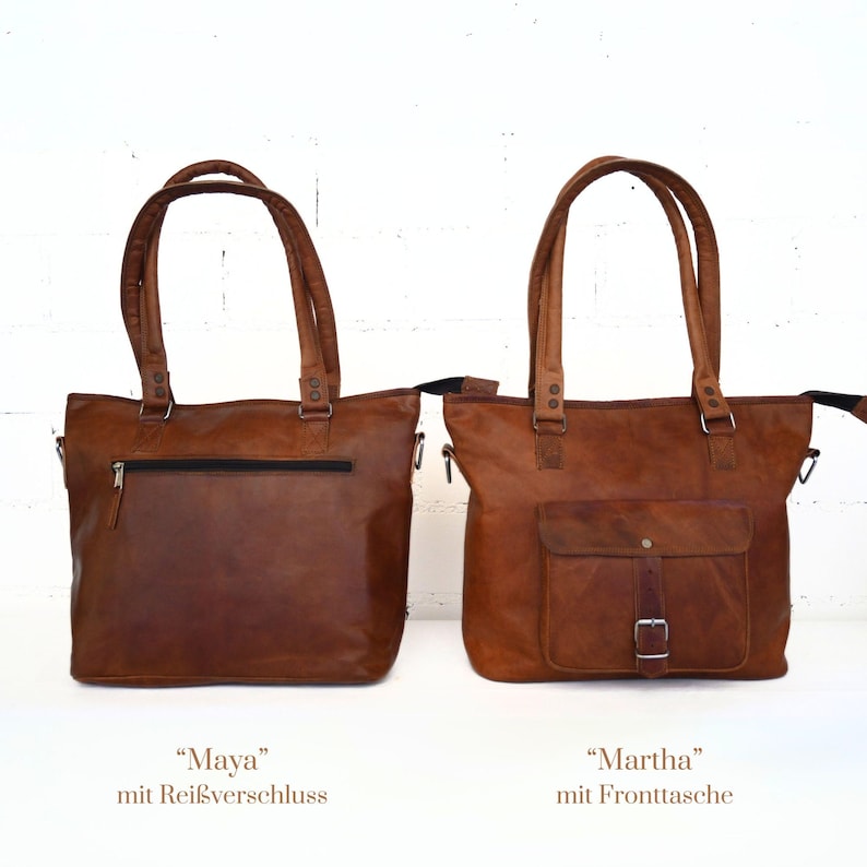 Women's leather shopper bag | Leather shoulder bag | Leather shoulder bag | Crossbody bag | Natural leather handbag | Women's shopper bag image 4