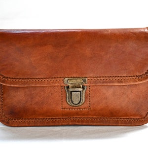 Leder Portemonnaie, Geldbeutel, Smartphonetasche, Leder Brieftasche, Naturleder, Vintage, Handmade Bild 7
