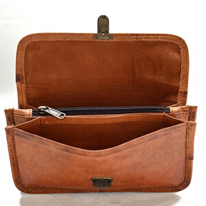 Leder Portemonnaie, Geldbeutel, Smartphonetasche, Leder Brieftasche, Naturleder, Vintage, Handmade Jula M (innen braun)