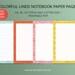 Printable Note Paper 4 Different Version of Lined Papers, Lined Sheets ...