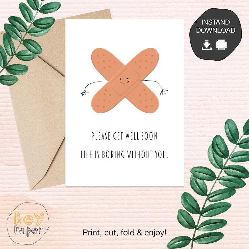 Printable Get Well Soon Card Instant - Il 794xN.4559195079 Jdwz 