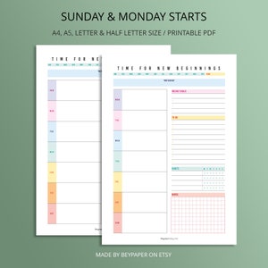 Printable Weekly Planner Undated Daily Schedule, To-do List ...