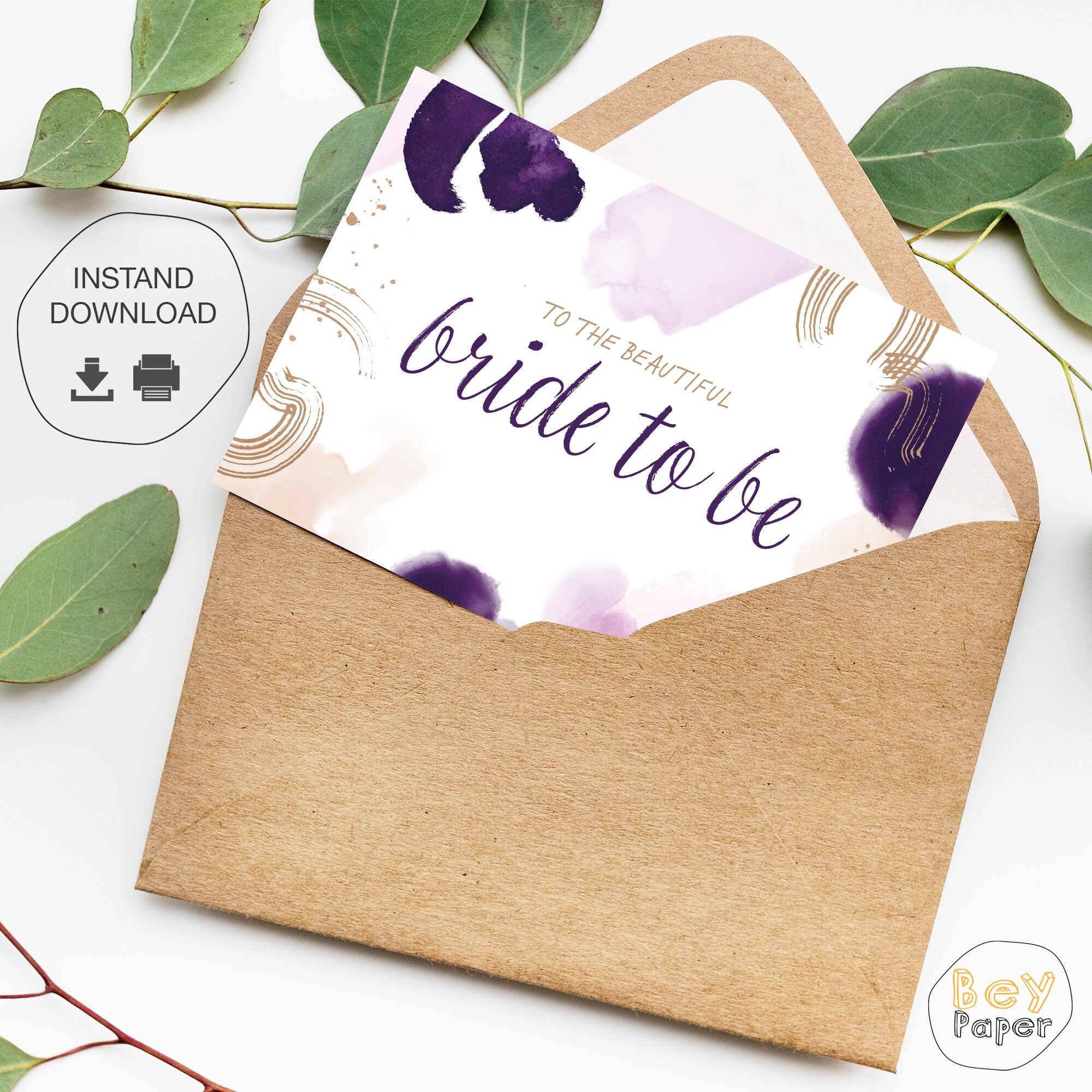 Printable Congratulations &amp; Wedding Card Instant Download Greeting Card ...