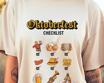 T-shirt rétro de l'Oktoberfest - Design lumineux de bière et de saucisses - Tee-shirt festival bavarois - Cadeau pour amateur de bière allemande - Idée cadeau Oktoberfest