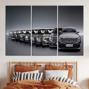 Mercedes Poster, Wandkunst, personalisiertes Geschenk für Papa, 3D-Wandkunst, Mercedes Benz E-Serie, Geschenk für Autoliebhaber, Jungenzimmerdekoration, Bürowandkunst,