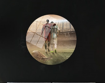 Messi & Ronaldo Canvas Art: Sports Wall Decor, Soccer Gift