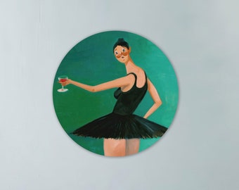 Kanye West Ballerina Tempered Glass Art: Modern Wall Decor