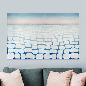 Georgia O&#39;Keeffe Glass Wall Art: Abstract Bohemian Decor