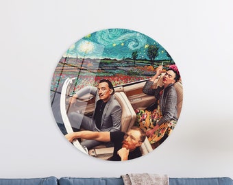 Frida Van Gogh Dali Canvas Print: Modern Art Wall Decor