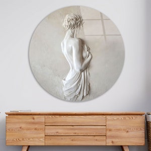 Abstract Woman Sculpture Glass Art: Modern Wall Decor