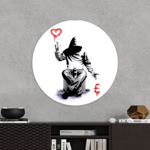 Love Or Money Banksy Art, Banksy Boy Canvas, Street Graffiti Glass, Wall Hanging Canvas, Personalized Glass, Painting Glass, 3D Wall Decor,