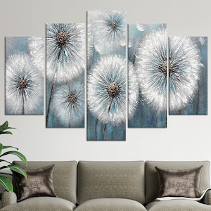 Flower Canvas Print, Dandelion, Home Decor, Gift Personalized, Personalized Wedding Gift, Printable Wall Art, Dandelion Lover Gift 3D Canvas