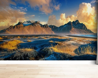 Mountain Landscape Wallpaper Mural: Peel and Stick Wall Decor