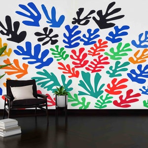 Custom Wall Paper, 3D Origami, Housewarming Gift, Henri Matisse Digital Paper, Henri Matisse Paper Art, Wall Stickers, 3D Modern Wall Decor,
