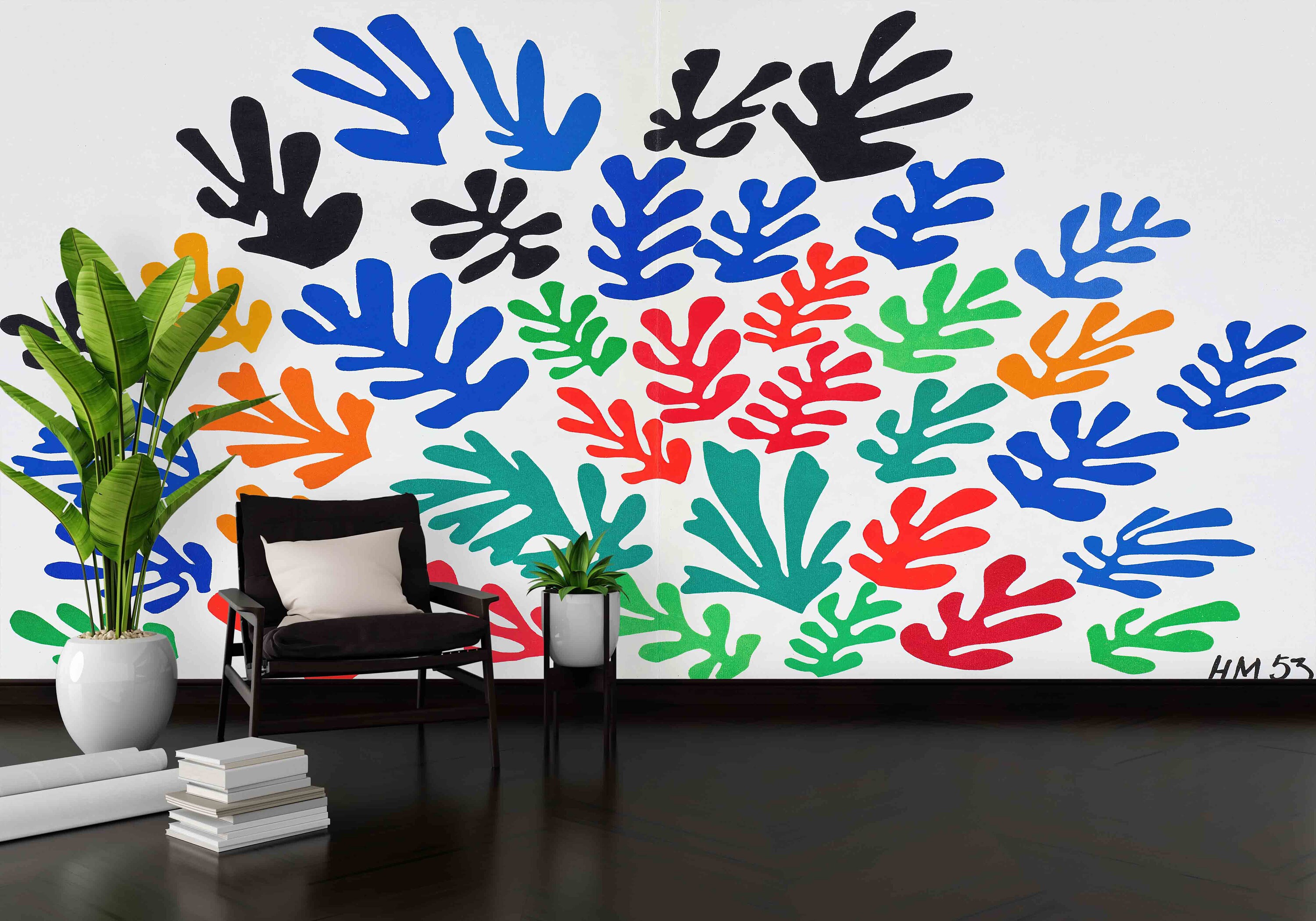 Henri Matisse Wall Art: Colorful Leaf Collage, Modern Wall Decor