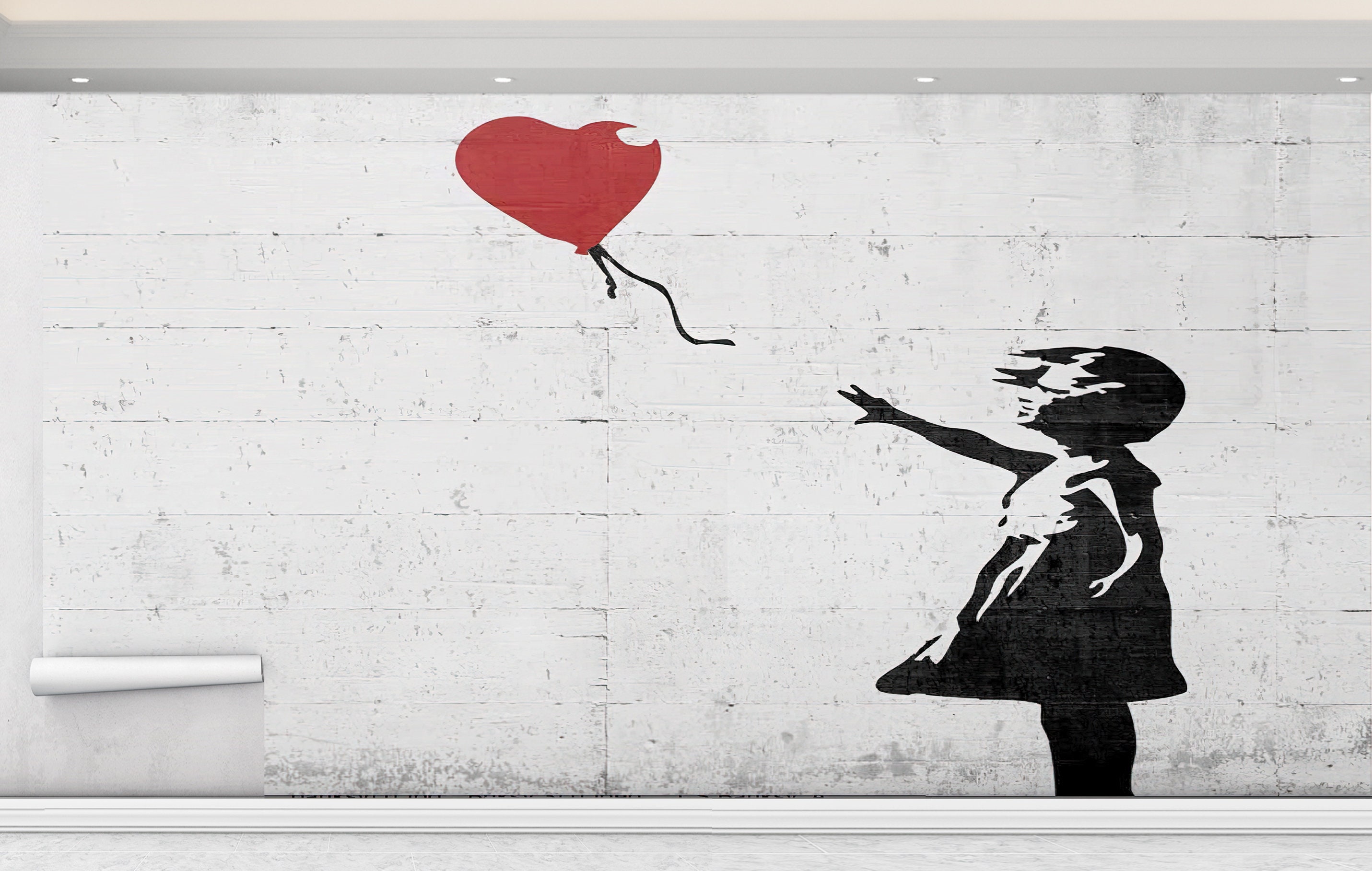 Banksy Girl With Balloon Canvas Art: Graffiti Wall Decor - Etsy