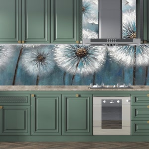 3D Paper Art, Wallpaper Patent, Custom Wall Paper, Housewarming Gift, Dandelion Wall Decals, Dandelion Lover Gift Wall Mural, 3D Wall Paper image 6