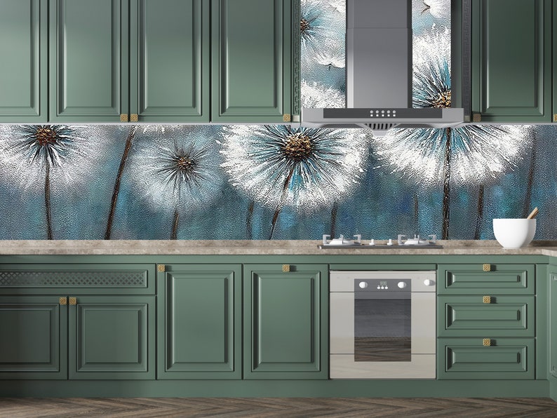 3D Paper Art, Wallpaper Patent, Custom Wall Paper, Housewarming Gift, Dandelion Wall Decals, Dandelion Lover Gift Wall Mural, 3D Wall Paper image 6
