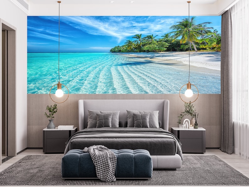 Tropical Ocean Wallpaper: 3D Sea Landscape Wall Decor image 4