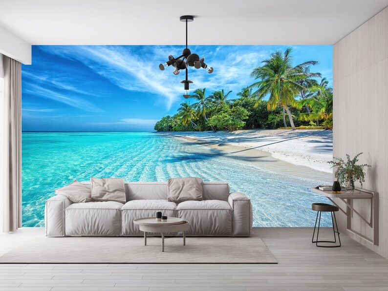 Tropical Ocean Wallpaper: 3D Sea Landscape Wall Decor image 5