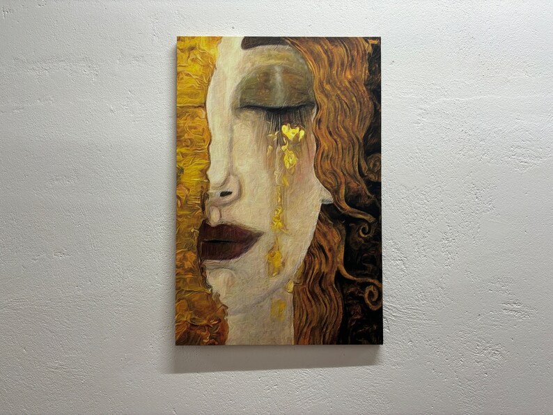 Gustav Klimt 'golden Tears' Canvas Print - Woman Wall Art - Etsy