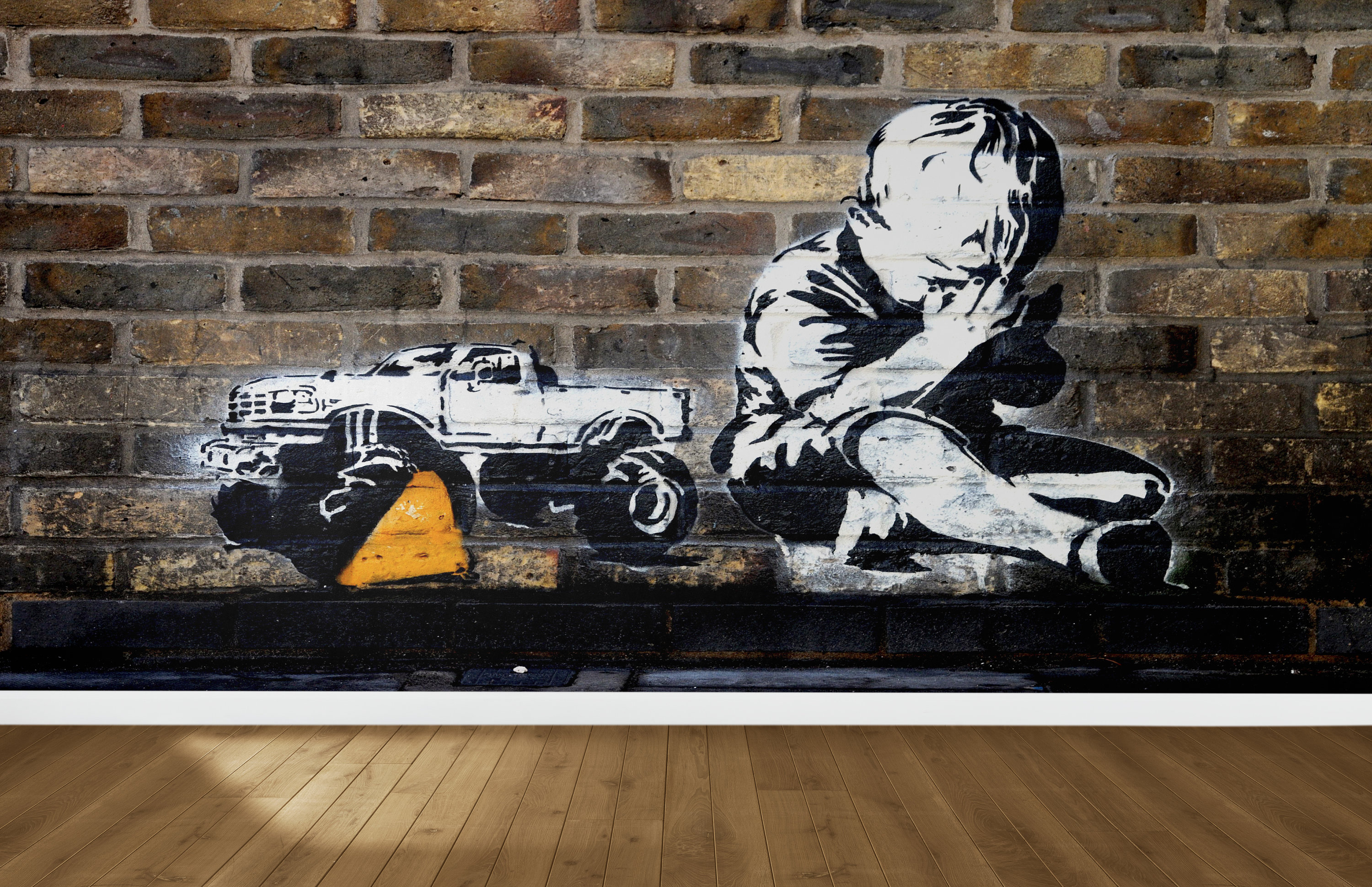 Arazzo Banksy Street Art 101,6 X 152,4 Cm – Decorazione Murale Con Graffiti, Stampa Artistica Per Soggiorno E Camera