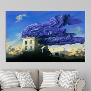 Trendy Glass Art Wall Decor, Surreal Glass Art, Vladimir Kush Wall Decor, Halloween Decor, Famous Wall Decor, Gift For Her,