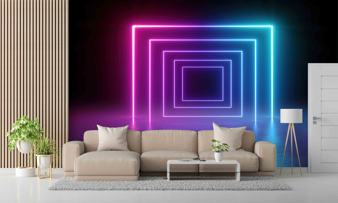 3D Paper Wall Art 3D Papercraft Stick on Wallpaper Art Deco Etsy