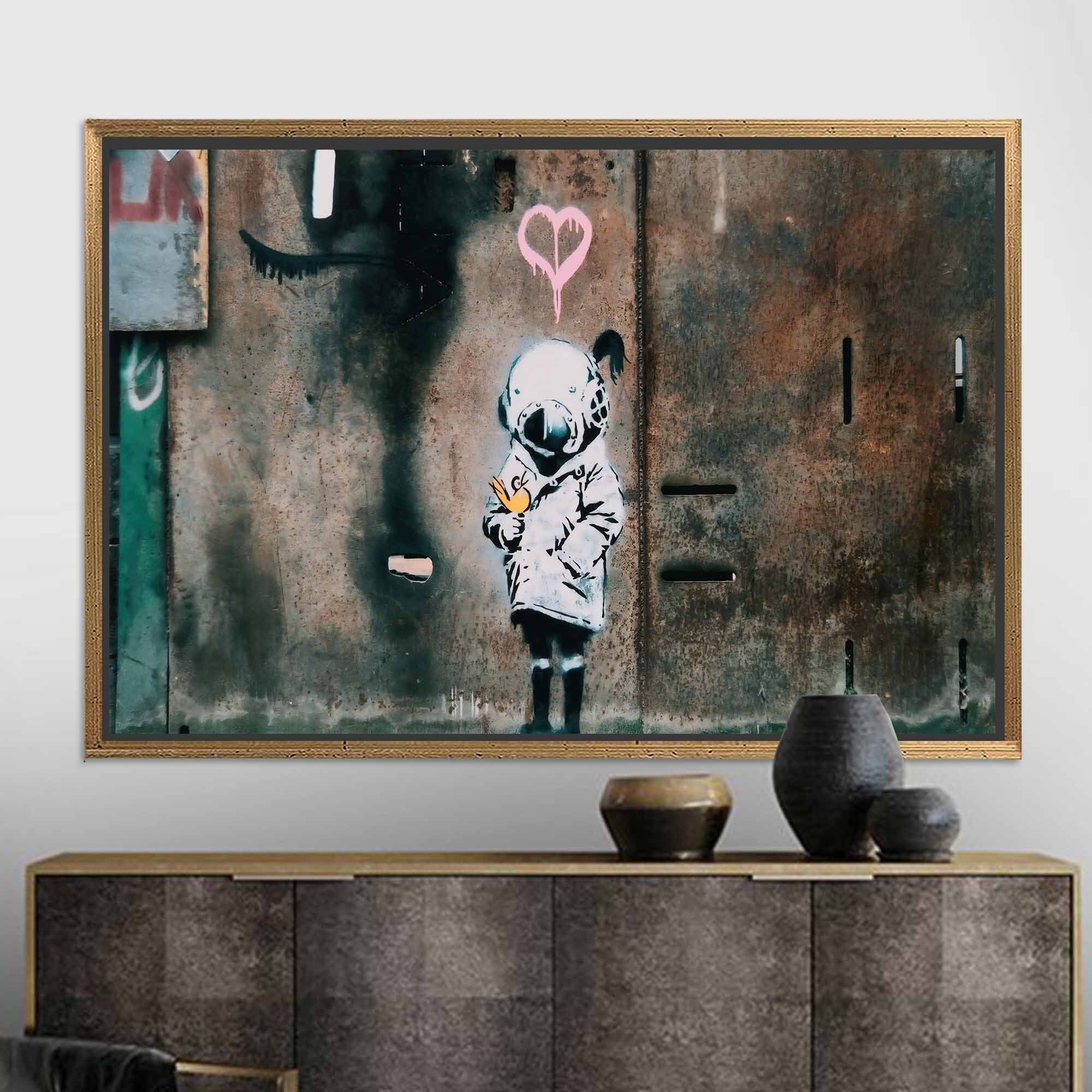  Banksy Canvas Wall Art Banksy Poster Large Size Picture Prints  for Living Room Bedroom Kitchen and Office Wall Decor Frameless (65x130 cm)  26×52 inch: Posters & Prints