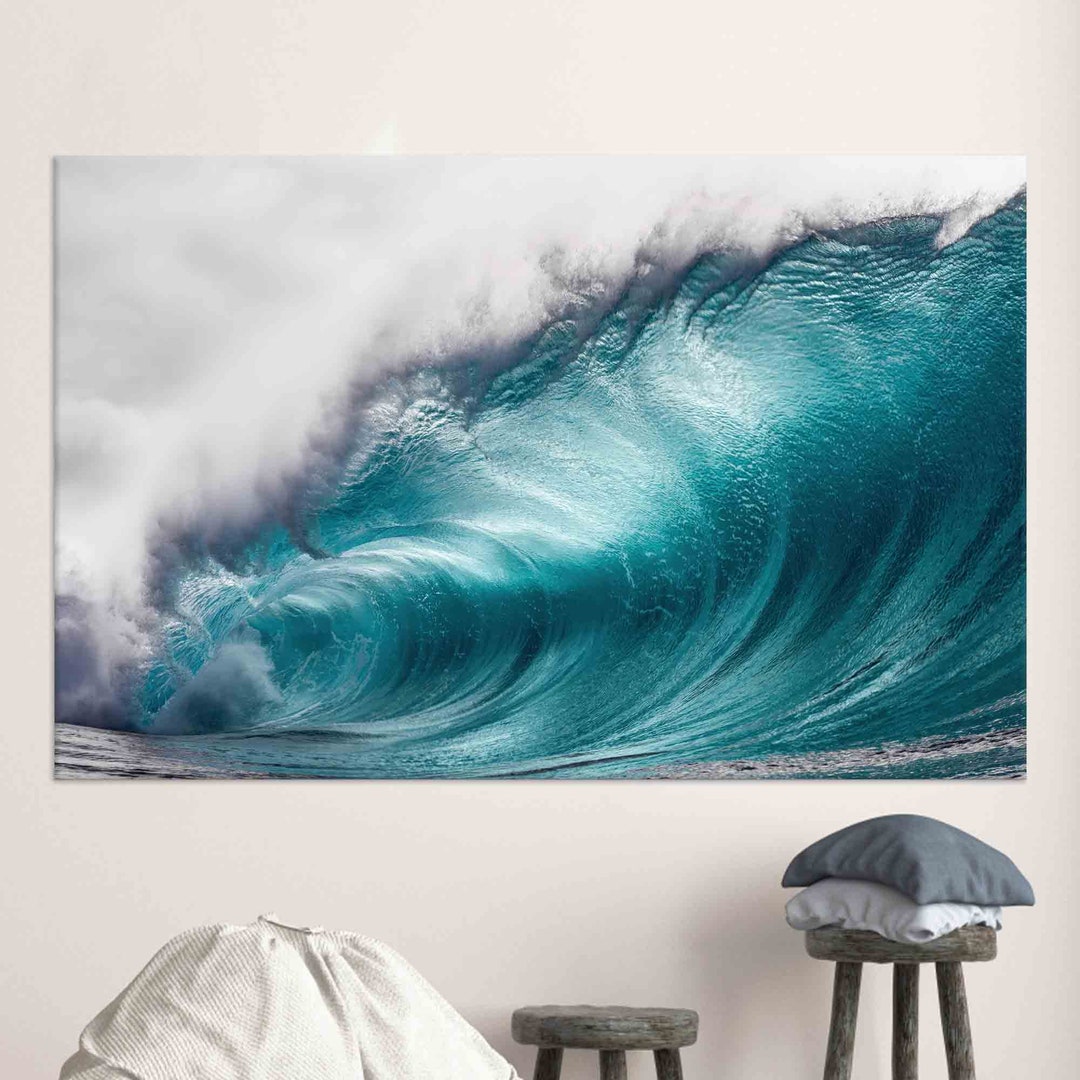 Gifts, Ocean Glass Art, Glass Wall Decor, Coastal Wall Art