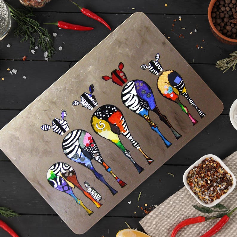 Wall Art Wholesale Tempered Glass Cutting Board - Thumbnail 4