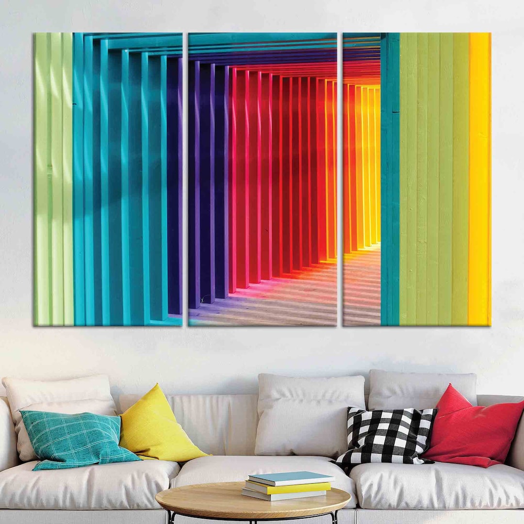 Colorful Modern Glass Wall, Modern Art, Colorful 3d Effect Glass Art