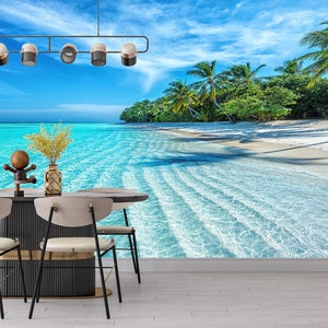 Tropical Ocean Wallpaper: 3D Sea Landscape Wall Decor image 6