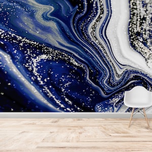 Abstract Marble Wallpaper: Modern Art Peel and Stick Wall Decor