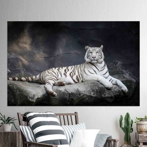 Tiger Glass Wall Art,  Animal Canvas Wall Art, Big Cat Tempered Glass, Trendy Wall Art, , Canvas Wall Art, Home Decor Art, Glass Wall Art,