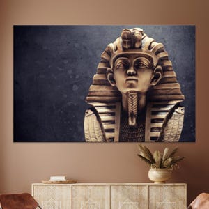 Tempered Glass Print, Office Art, Tutankhamun Glass Decor, Modern Glass Printing, Trendy Glass Printing, Personalized Gift For Him,