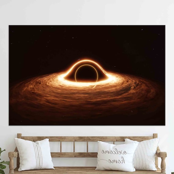 3D Black Hole Canvas: Tempered Glass Astronomy Wall Art - Etsy