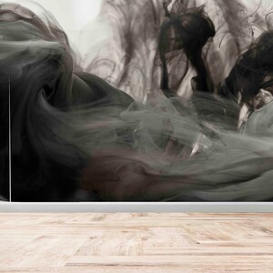 Layered Paper Art, Vinyl Wallpaper, Wall Paper Peel And Stick, Gift For Him, Smoke Wall Art, Contemporary Wall Poster, Modern Wall Poster,