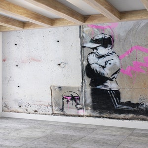 Banksy Angel Graffiti Wall Art: Street Style Decor