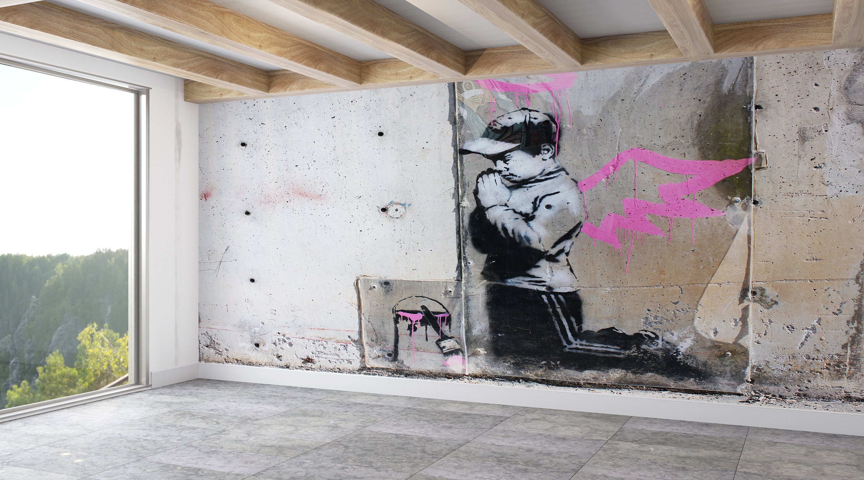 Banksy Angel Graffiti Wall Art: Street Style Decor - Etsy