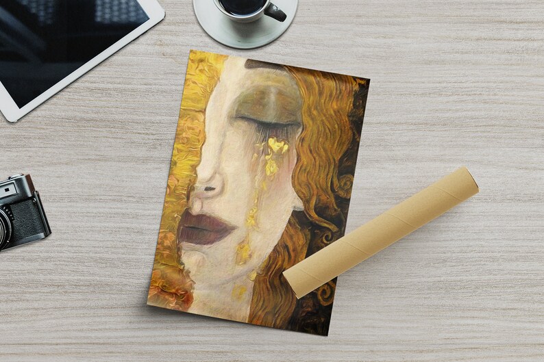 Gustav Klimt 'golden Tears' Canvas Print - Woman Wall Art - Etsy