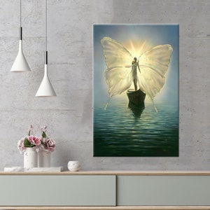Vladimir Kush Fisherman for the Souls Canvas or Tempered Glass Print