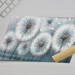 3D Paper Art, Wallpaper Patent, Custom Wall Paper, Housewarming Gift, Dandelion Wall Decals, Dandelion Lover Gift Wall Mural, 3D Wall Paper image 7