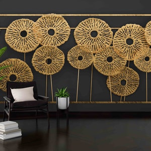 3D Metallic Effect Paper Art: Modern Wall Decor