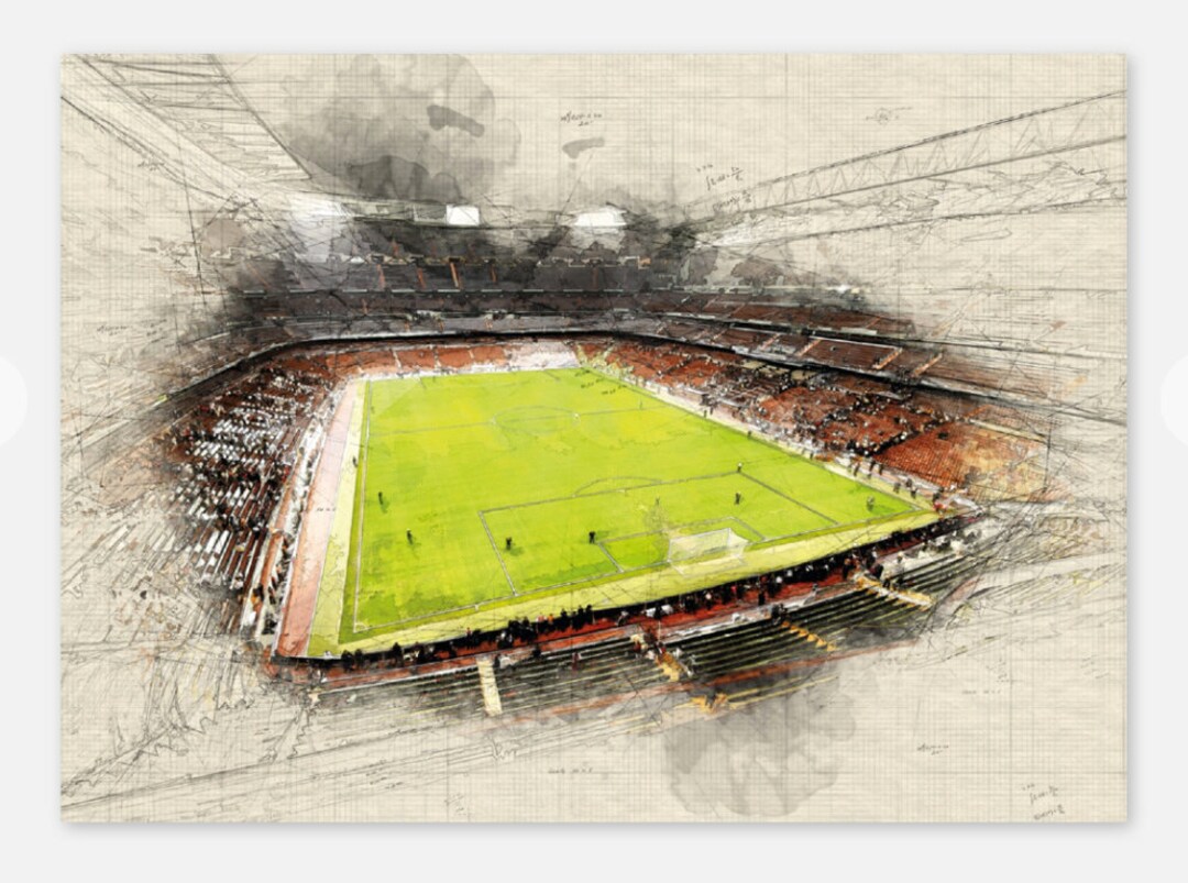 Football Stadium Wall Art Poster Soccer Goal Score Etsy